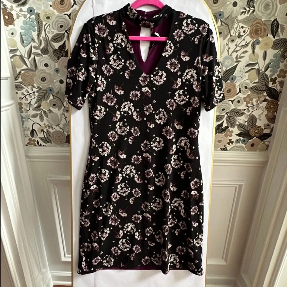 WHBM dandelion purple reversible dress